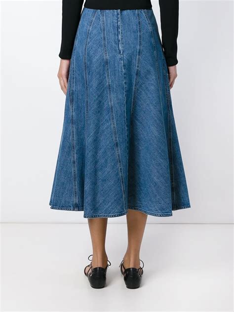 michael kors long pleated skirt|michael kors denim skirts.